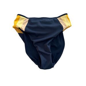 Robin Piccone sz M Navy Blue Reversible Bottoms 3058‎